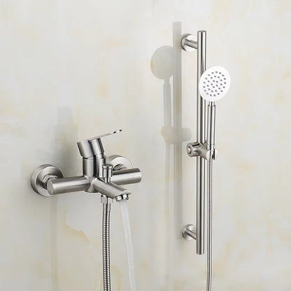 Luxury 304 Stainless Steel Shower Faucet With Up And Down Slide Bar-6248