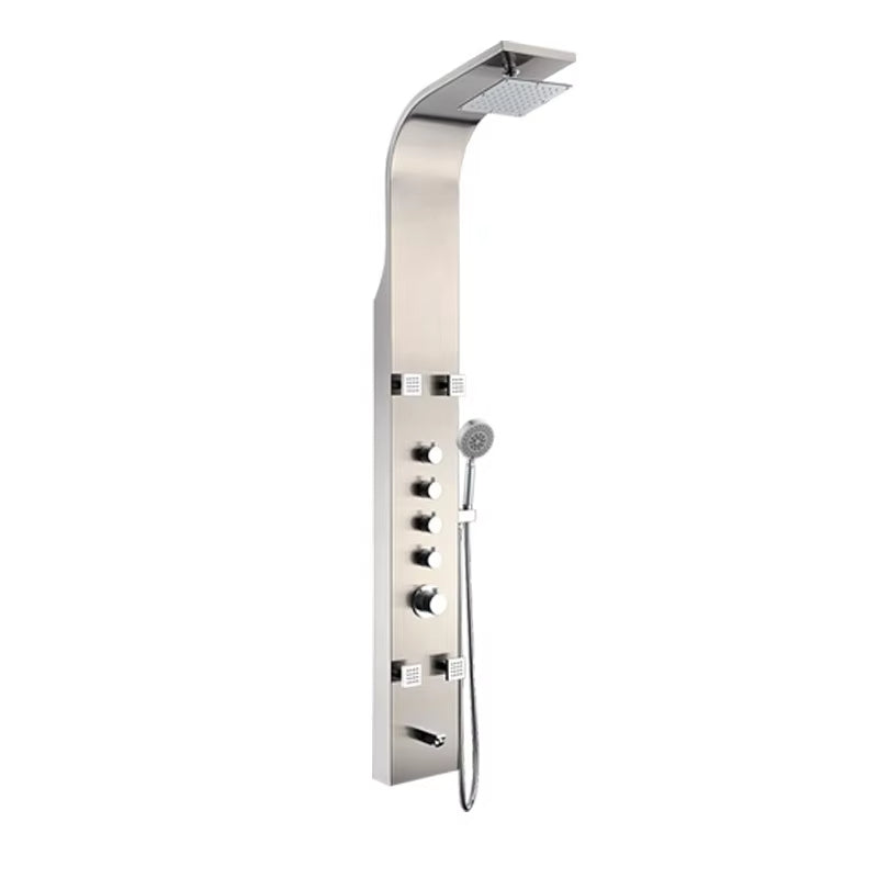 Shower Column Set Wall Mounted Stainless Steel Tower Massage Body Spray Shower Panel-6665