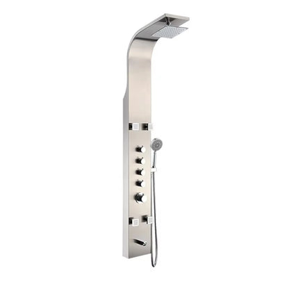 Shower Column Set Wall Mounted Stainless Steel Tower Massage Body Spray Shower Panel-6665