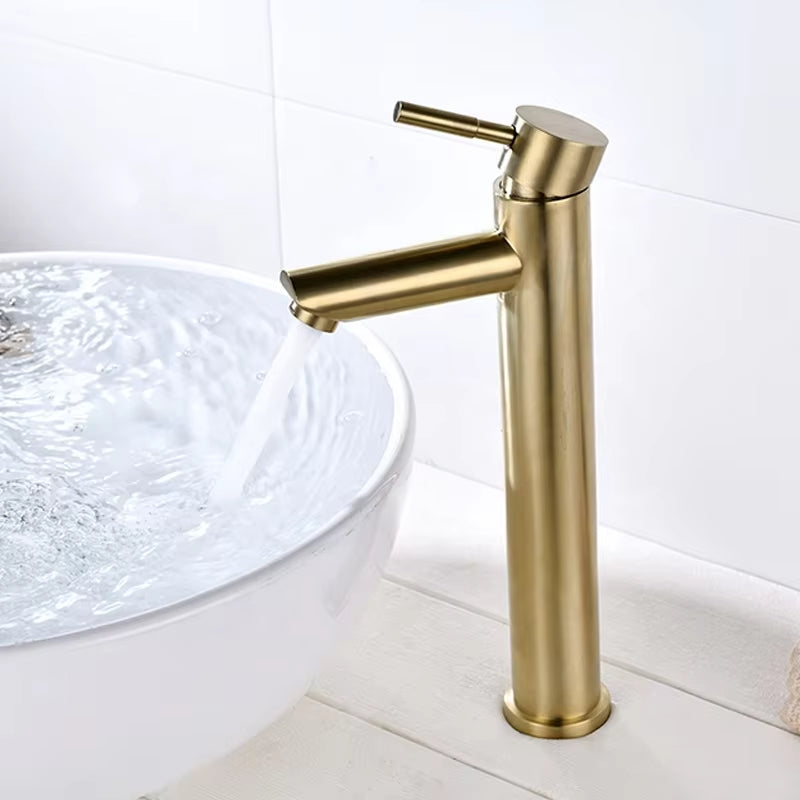 Modern Minimalist Bathroom Wash Hand Wash Golden Faucet-5011