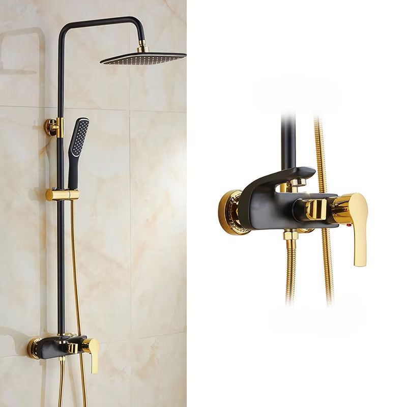 Brass Now Bathroom Black Bath Bath Set Shower Head-6223