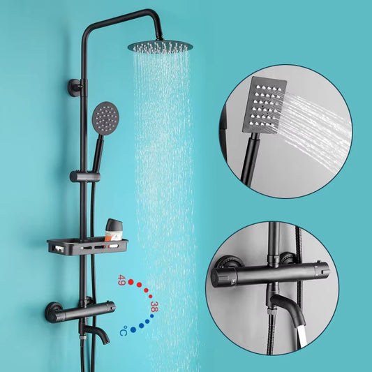Bathroom Thermostatic Shower Faucet Set With Bathtub Faucet-6948