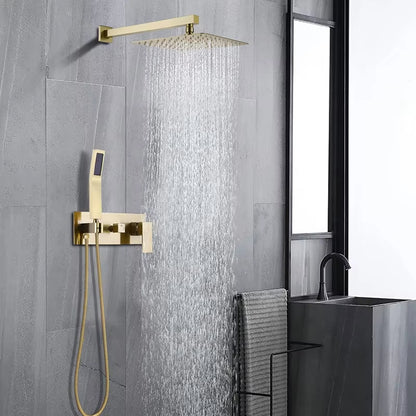 Concealed Wall Mounted Brass Faucet Shower Set Bathroom Faucet Rain Shower-6570