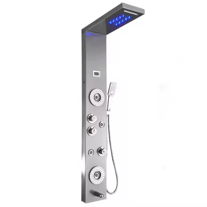 Shower Panel Tower Massage Shower Head Led Waterfall Shower Column Set-6657