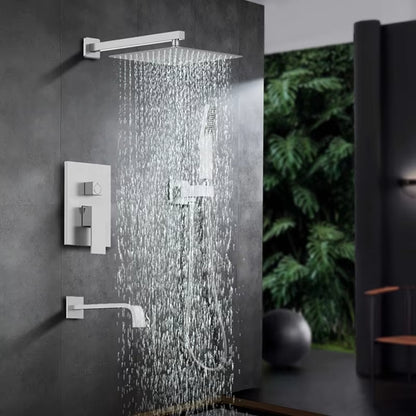 Wall mounted shower rain mixer faucet shower valve set-6546