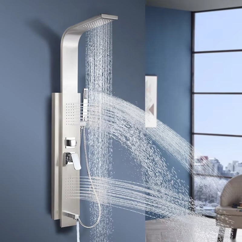 Shower Panel Bathroom Waterfall Shower Column Set Massage Jet Shower Panel Wall Mounted-6647