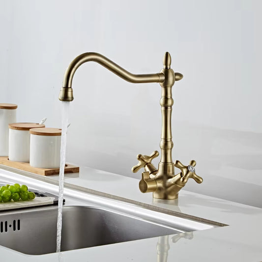 Kitchen Sink Countertop Mounted Faucet Double Handle-8904