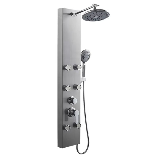 Stainless Steel Shower Panel Bathroom Wall Mounted Waterfall Shower Column Set-6664