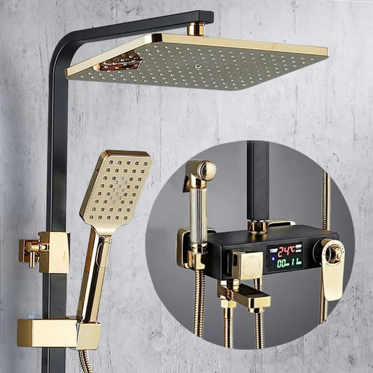 Shower Set Wall Mounted Brass Bathroom Bath Set-6030BG