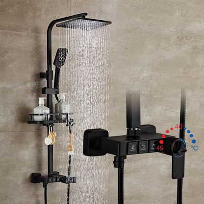 Wall Mounted Bathroom Thermostatic Shower Set-6934