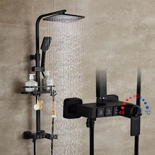 Wall Mounted Bathroom Thermostatic Shower Set-6934