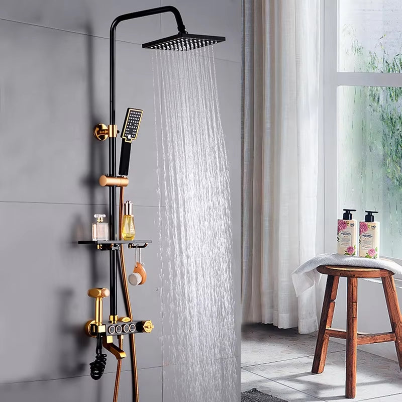 Rain Shower Set Hot And Cold Water Valve Rain Shower Head Wall Mounted Shower Set-6278