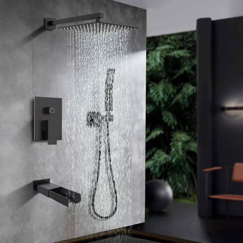 Wall Mounted Shower Set Luxury Rain Shower Hidden Shower Set-6560