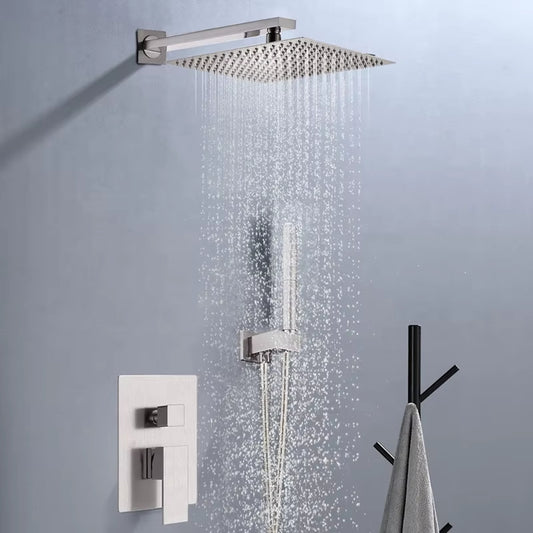 Concealed Shower Set Luxury Brass Set Rain Shower Fixture-6543