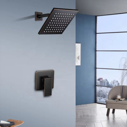Wall Mounted Shower Set Modern Shower System Bathroom Faucet Luxury Brass Kit Rain Shower Set-6535