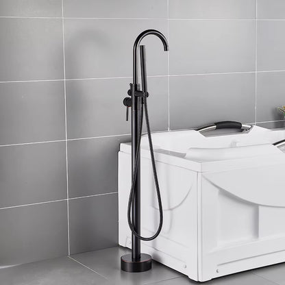 Floor Mounted Bathtub Shower Faucet Swivel Nozzle Hot And Cold Mixing Faucet-6710