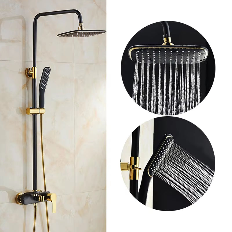 Brass Now Bathroom Black Bath Bath Set Shower Head-6223