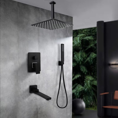 Luxury Bathroom Black Thermostatic Wall Mounted Shower Set-6011ML