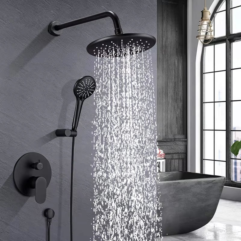 Wall Mounted Bathroom Faucet Luxury Brass Shower Set Luxury Brass Set Rain Shower Mixer Tap Set-6541