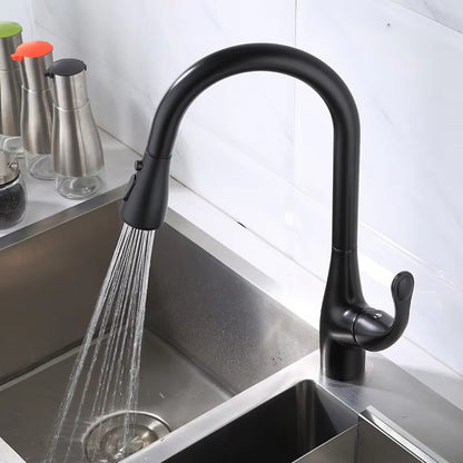 Pull-Out Sink Kitchen One-Button Water Stop Faucet-8554