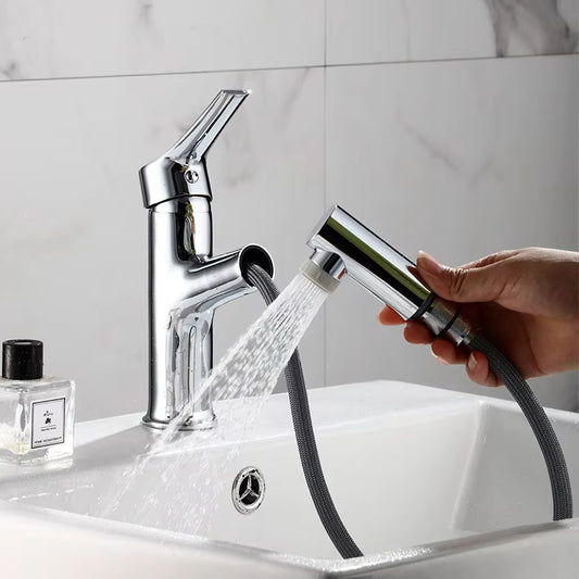 Pull-Out Bathroom Basin Sink Faucet-7507