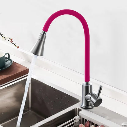 Kitchen Sink Countertop Mounted Flexible Handheld Sprayer Column Faucet-8625BL