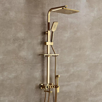 Thermostatic Shower Set Wall Mounted Round Handle With Spray Gun-6942