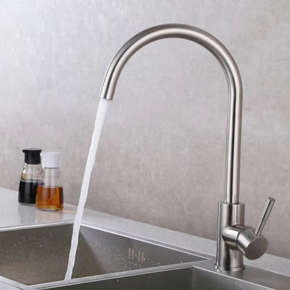 Kitchen Sink Stainless Steel Single Handle Single Hole Faucet-Z-8422