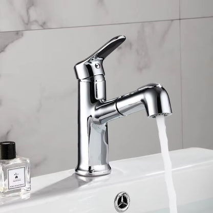 Bathroom Basin Pull-Out Irrigator Sprayer Mouthwashing And Brushing Teeth 2-Mode Faucet-7502