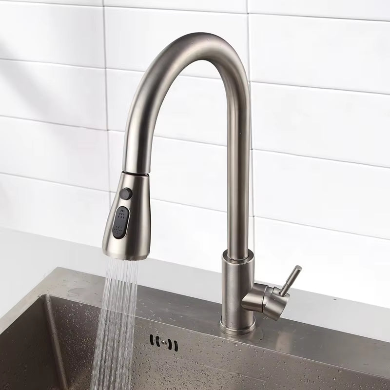 Modern Kitchen Pull Out Stainless Steel Sink Faucet-8424