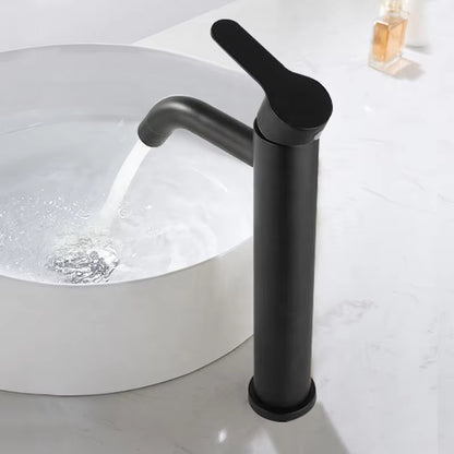 Black Hot And Cold Bathroom Faucet-5387