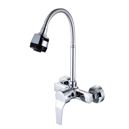 Wall Mounted Kitchen Sink 360 Degree Swivel Flexible Hose Faucet-8327