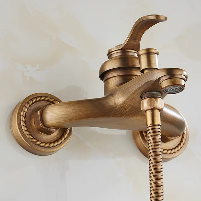 Wall Mounted Brass Telephone Shape Bathtub Bathroom Universal Showerhead-6210