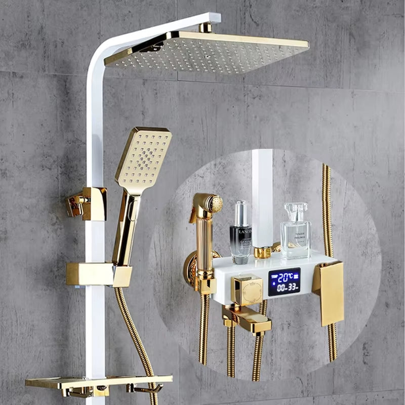 Luxury Wall Mounted Brass Faucet For Bathroom-6221WG