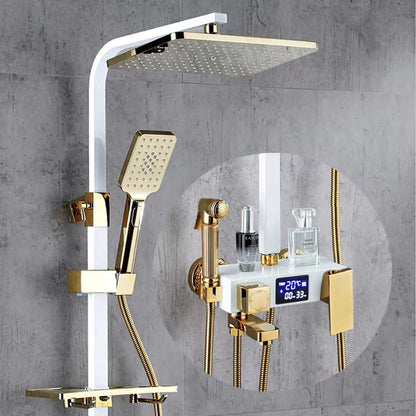 Luxury Wall Mounted Brass Faucet For Bathroom-6221WG