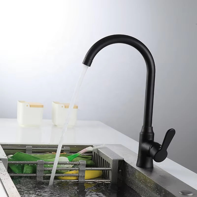 Premium Black Water Kitchen Sink Hot And Cold Water Faucet-8412