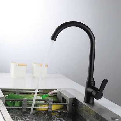 Premium Black Water Kitchen Sink Hot And Cold Water Faucet-8412