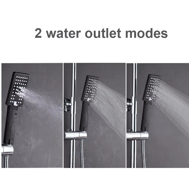 Handheld Black Luxury Booster Shower Head-5505