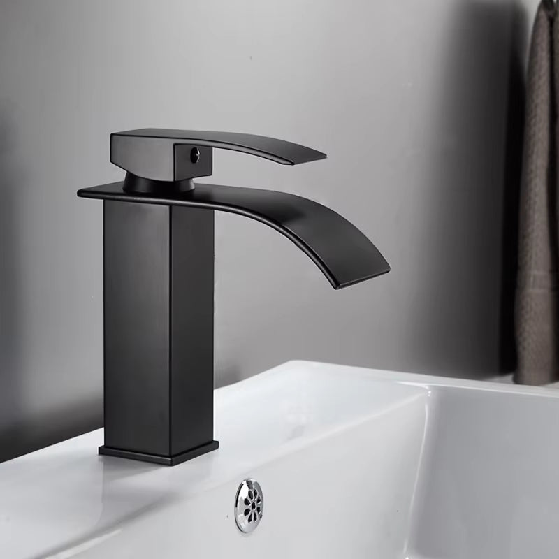 Gray Cold And Warm Waterfall Countertop Hand Wash And Face Faucet-5306