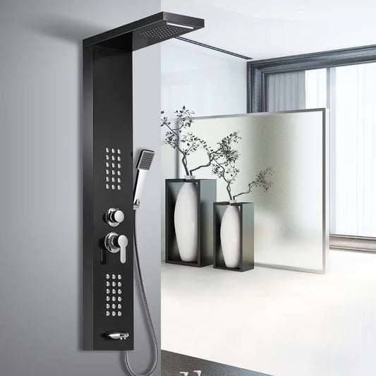Rainfall Shower Panel Column Massage System Shower Column With Shower Head Stainless Steel Shower Panel-6636