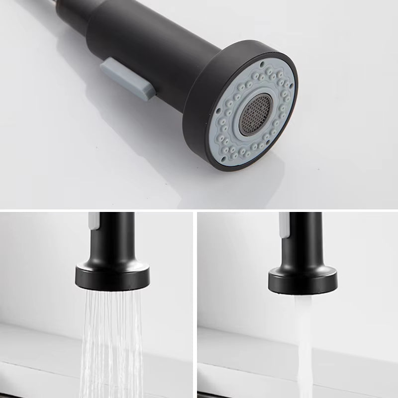 Spring Loaded Hot And Cold Water Kitchen Sink Pull Down Faucet-8591