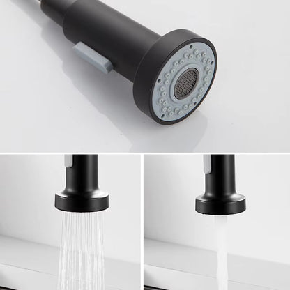 Spring Loaded Hot And Cold Water Kitchen Sink Pull Down Faucet-8591
