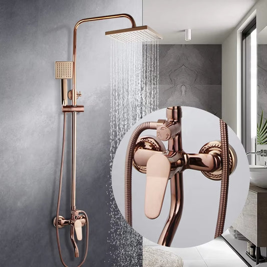 Luxury Rose Gold Bathroom Shower Wall Mounted Shower Head-6046