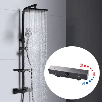 Shower Set Wall Mounted Brass Faucet Bathroom Faucet Rain Shower-6903C