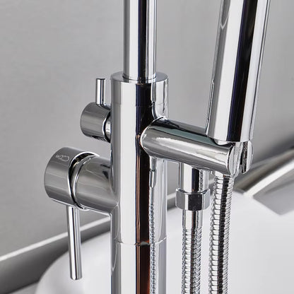 Floor Standing Bathroom Bathtub Faucet With Handheld Shower-6708