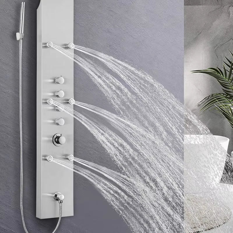 Shower Column Set Wall Mounted Stainless Steel Waterfall Shower Screen-6653