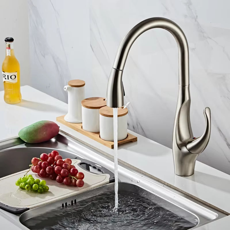 Pull Out Kitchen Sink Faucet Single Handle-8400