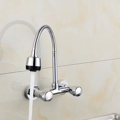 Wall Mounted Kitchen Sink 360 Degree Swivel Flexible Hose Faucet-8325