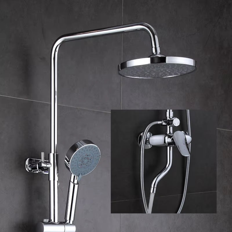 Shower Set Hot And Cold Water Valve Rain Shower Head Bathroom Bath Full Shower-6521