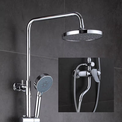 Shower Set Hot And Cold Water Valve Rain Shower Head Bathroom Bath Full Shower-6521